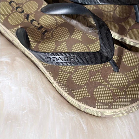 COACH Lynn Wedge Signature Flip Flop Sandal - Picture 8 of 11